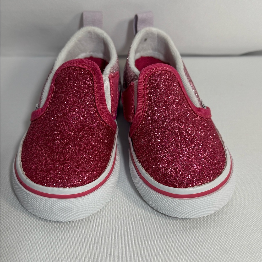 Vans Kids Glitter Raspberry Rose Slip-On Sneakers
